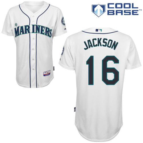 Austin Jackson #16 MLB Jersey-Seattle Mariners Men's Authentic Home White Cool Base Baseball Jersey